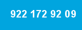 922 172 92 09 922 172 92 09